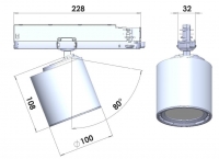 GA-016 Cafeteria SP bílá LED 1208C4 Bakery
